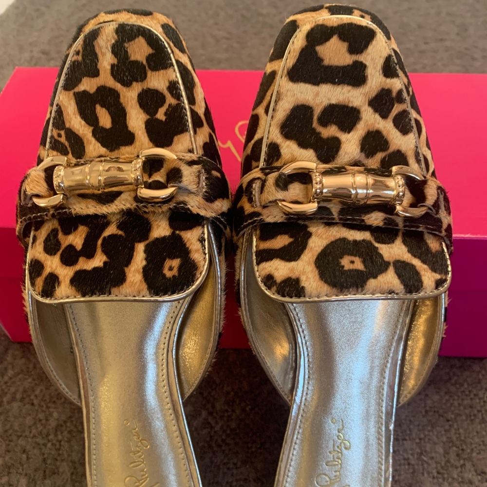 Lilly Pulitzer Leopard Calf Hair Mule